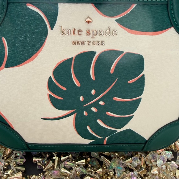 Kate Spade New York Traveler Trunk Crossbody Bag with Monstera Leaves Print - Picture 10 of 12